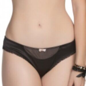 Parfait by Affinitas Cassandra Bikini 5403 Black/Nude Retail $22.00 Brand New